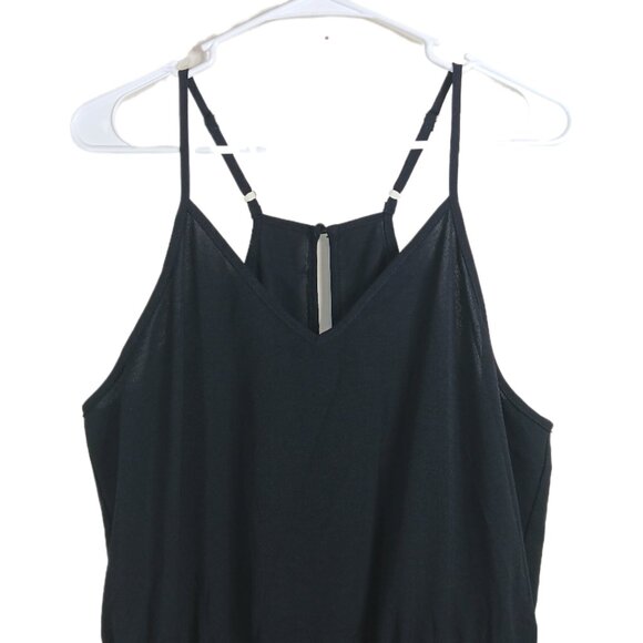 CUPSHE Jumpsuit Women’s L Black Elegant Ruched Hem Casual Travel Vacation New - Picture 2 of 6